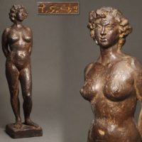 彫刻家 清水多嘉示作 ブロンズ