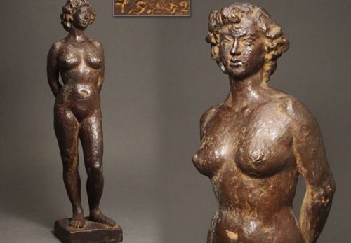 彫刻家 清水多嘉示作 ブロンズ