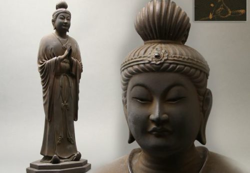 仏教美術 彫刻家 細谷而楽作 乾漆 仏陀 仏像