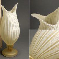 【文化勲章受賞者 藤田喬平作】 手吹硝子 ヴェニス花瓶 潤識箱