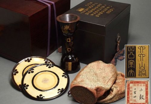 【南紀徳川家伝来】石川丈山銘文 折井古作 蒔絵小鼓