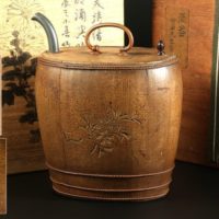 【田能村竹田愛用】希少品 樽源製 竹田書画 酒器 竹田箱書有 天香辰士識箱 三重箱