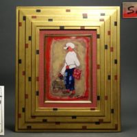 佐野繁次郎作「人物」油彩