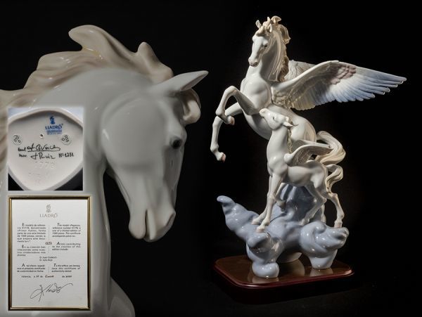 【限定1500体】LLADRO リヤドロ「初航海(ペガサスの親子)」フィギュリン 置物 1778