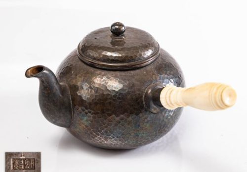 【純銀刻】鎚目 急須