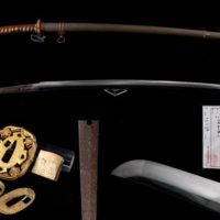 旧日本陸軍 大澤兼久鍛之 軍刀 桜紋 拵え