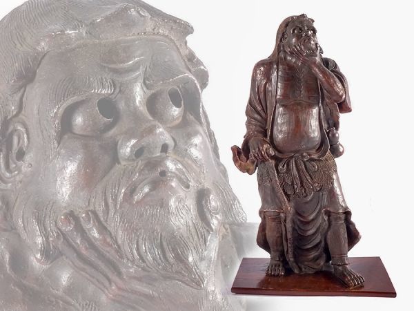 備前焼 達磨 置物 台座付属