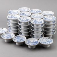 六齋窯 村田幸之介造 東海道五十三次之図大盃揃 五十五客 共箱