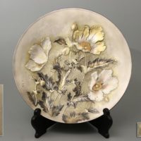 【銀製刻】在銘 打出 花図