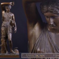 フランス人金工家【Ferdinand Barbedienne】作 ブロンズ 女性像 高さ82cm