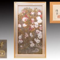 渡辺洋子作「春到」日本画