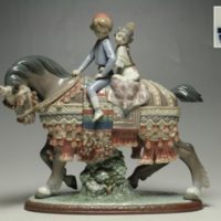 LLADROリヤドロ「少年少女の行進」 置物 絶版品1489