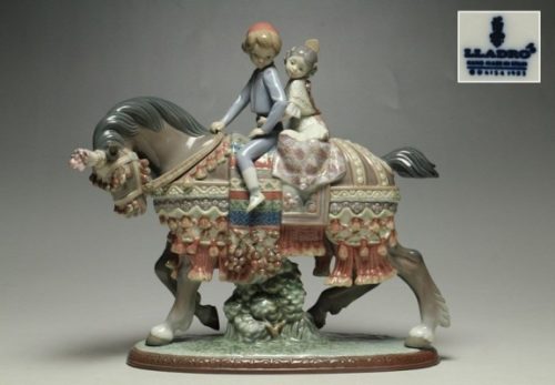 LLADROリヤドロ「少年少女の行進」 置物 絶版品1489