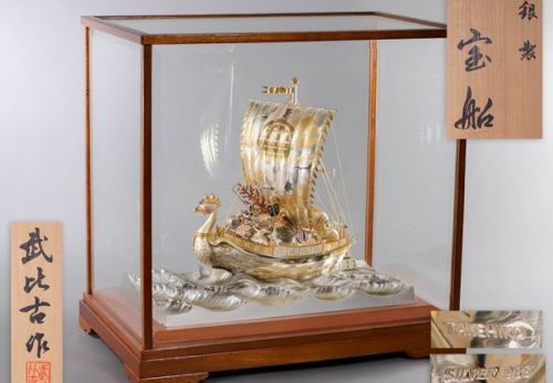 武比古作 銀製 宝船 1号 鳳凰