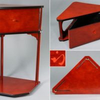 【久田宗也(尋牛斎)箱書有】碌々斎好 木屋町棚 高さ46.7cm