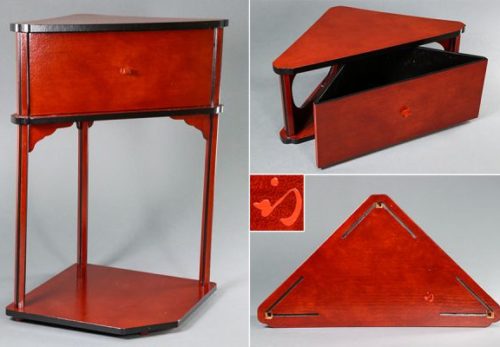 【久田宗也(尋牛斎)箱書有】碌々斎好 木屋町棚 高さ46.7cm