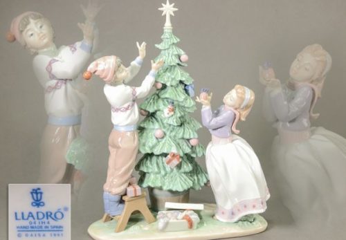 LLADRO リヤドロ「ツリーを飾ろう」フィギュリン