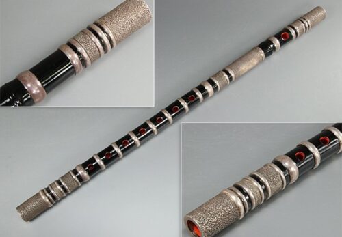 和楽器 銀金具 内朱塗 七穴 横笛