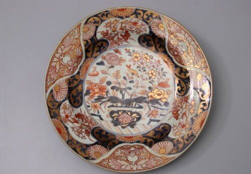 古伊万里 元禄伊万里 金襴手 花文 皿