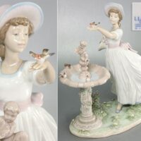 LLADRO リヤドロ「春を告げる小鳥たち」フィギュリン 置物 6106