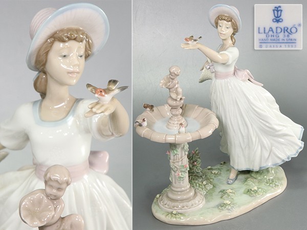 LLADRO リヤドロ「春を告げる小鳥たち」フィギュリン 置物 6106