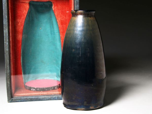 中国美術 古陶磁 黄天目 黒釉 瓶