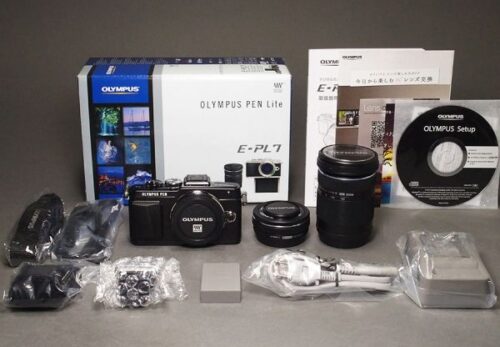 OLYMPUS オリンパス PEN Lite E-PL7 EZダブルズームキット 黒