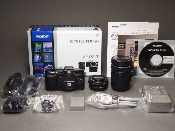 OLYMPUS オリンパス PEN Lite E-PL7 EZダブルズームキット 黒