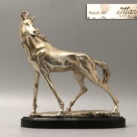イタリア人彫刻家 Sttanliami Sony作 銀製 馬 置物 総重量2934g