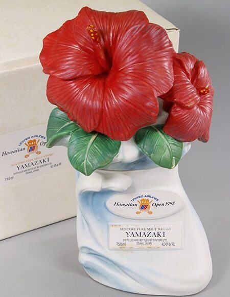 未開栓古酒 ◆ サントリー 山崎 ハワイアンオープン記念 陶器ボトル 1998年 750ml 外箱付属