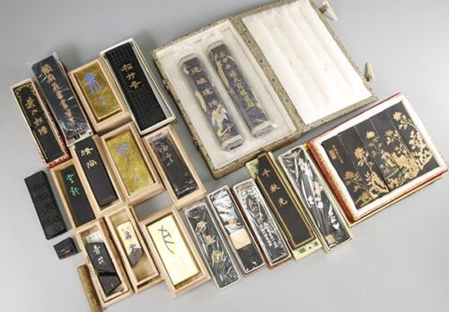 書道具 墨まとめて 蒼珮室主人製 松竹香 千秋光 青墨 黄山松煙 他