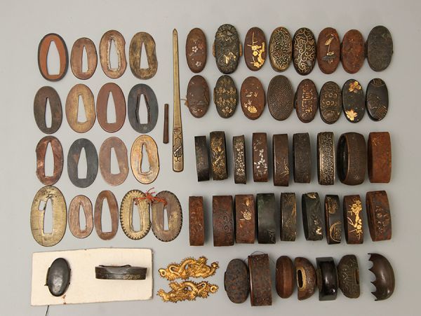 武具 刀装具まとめて 縁頭・切羽・目貫・笄