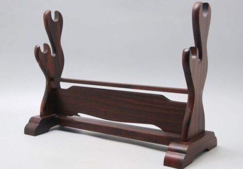 武具 唐木 二本 刀掛台