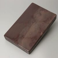 書道具 端渓 老坑 氷裂紋 金線 硯板 131×206×29mm 重量約2.1kg