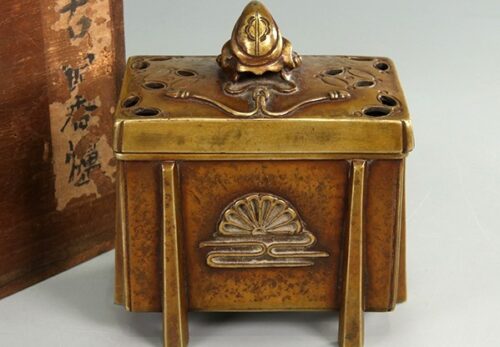 時代金工美術 古銅 兜櫃 合箱